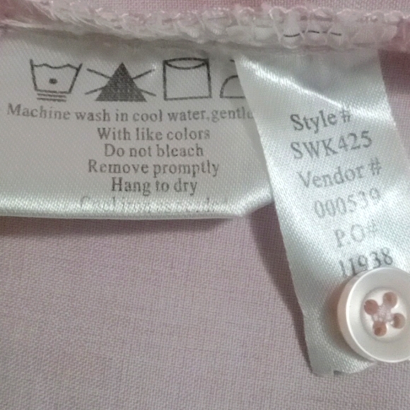 Haggar Petite Pink Button Down Short Sleeve Dress Shirt US M - Picture 6 of 6